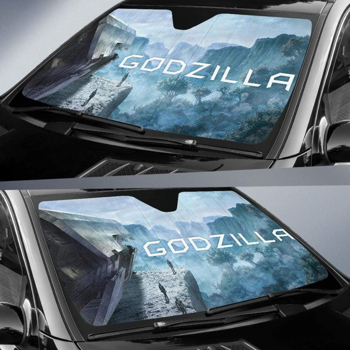 Godzilla Anime Hd Car Sun Shade Universal Fit