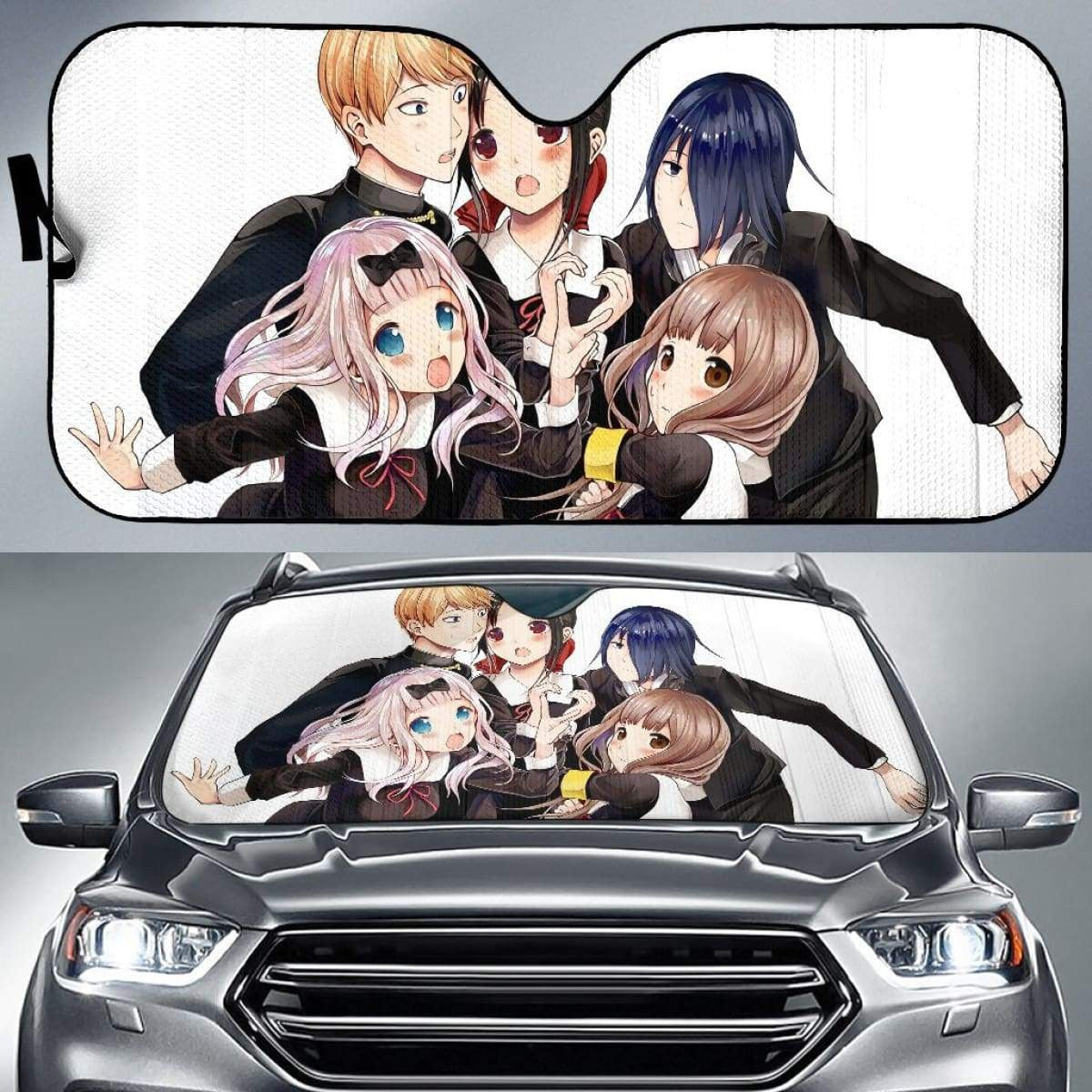 Kaguya Sama_Love Is War Funny Car Auto Sunshade Anime Universal Fit