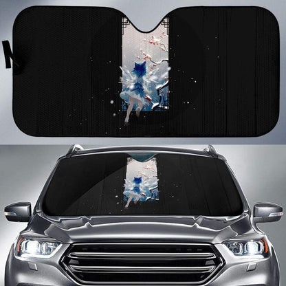 Snowfall Fairy Anime Girl Black Hd K Car Sun Shade Universal Fit