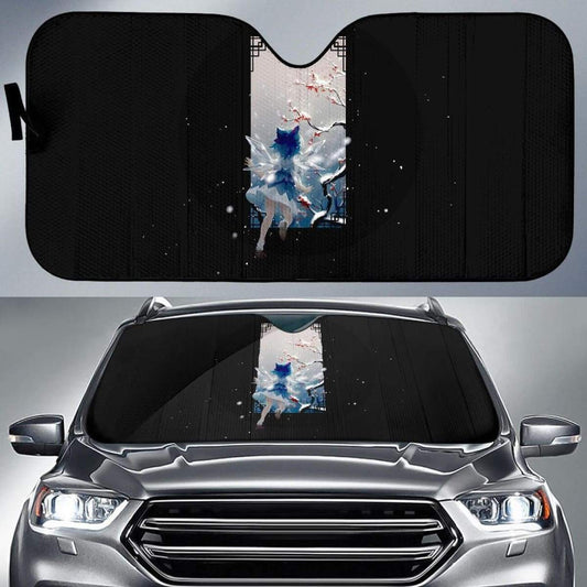 Snowfall Fairy Anime Girl Black Hd K Car Sun Shade Universal Fit