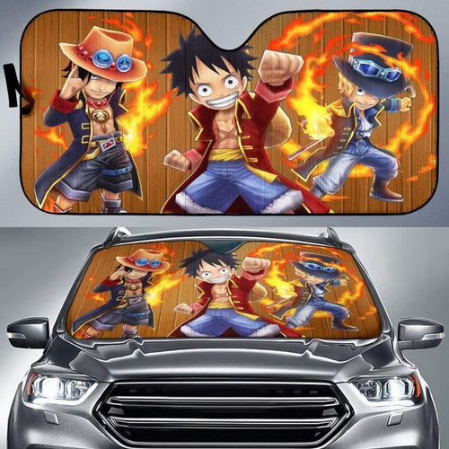 Monkey D. Luffy One Piece Anime Car Sun Shades H Universal Fit
