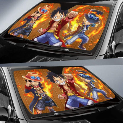 Monkey D. Luffy One Piece Anime Car Sun Shades H Universal Fit