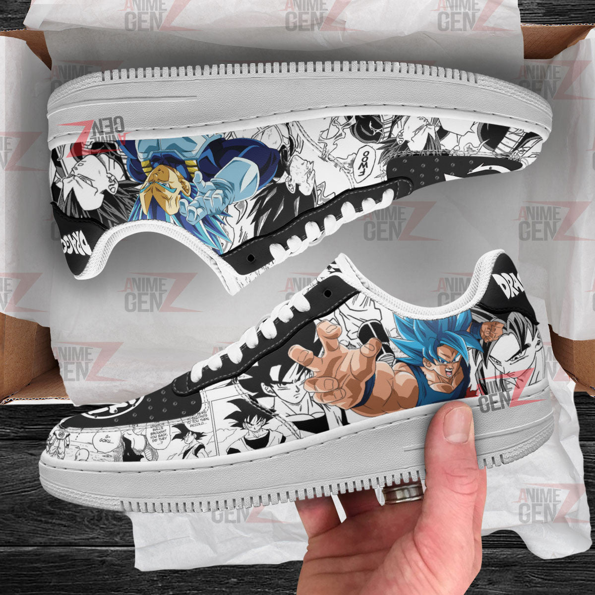Dragon Ball Goku Vegeta Blue Sneakers Air Sneakers Custom Anime Shoes