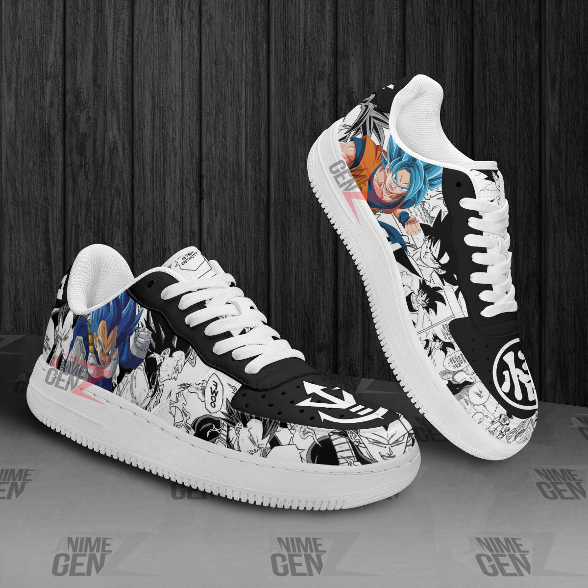 Dragon Ball Goku Vegeta Blue Sneakers Air Sneakers Custom Anime Shoes