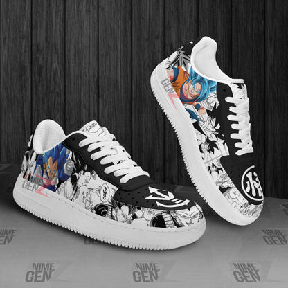 Dragon Ball Goku Vegeta Blue Sneakers Air Sneakers Custom Anime Shoes