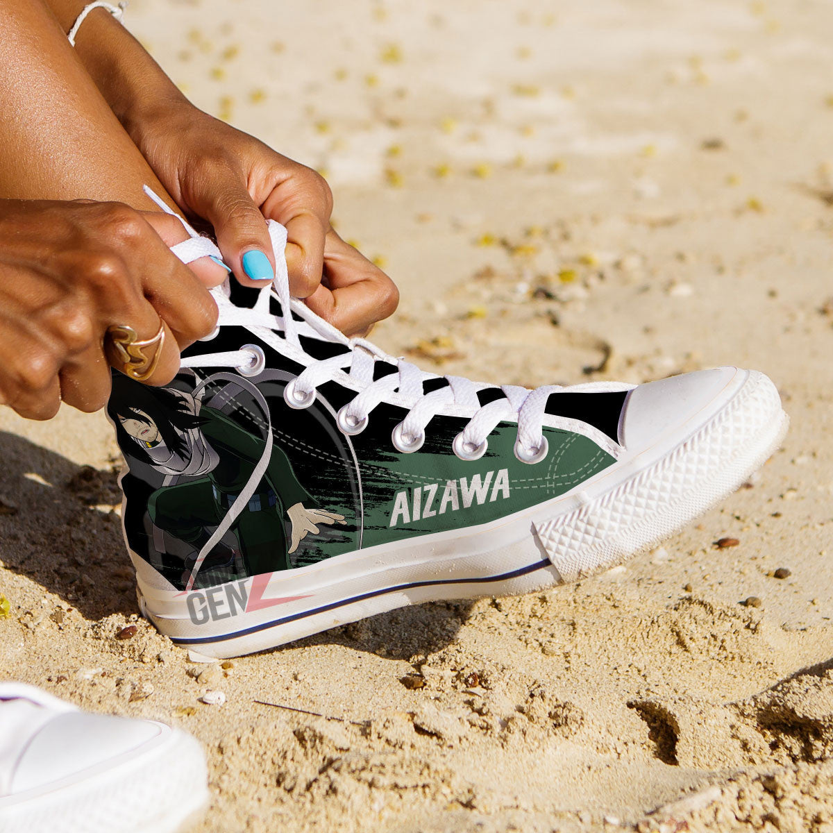 BNHA Shota Aizawa High Top Shoes Custom Anime Sneakers