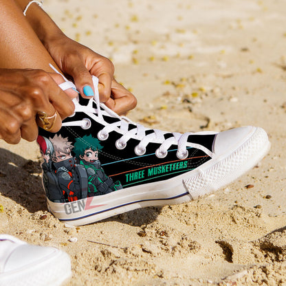 BNHA Three Musketeers High Top Shoes Custom Anime Shoes