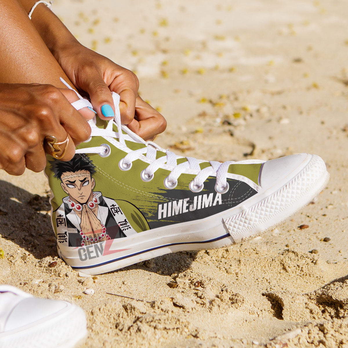 Demon Slayer Gyomei Himejima High Top Shoes Custom Anime Shoes