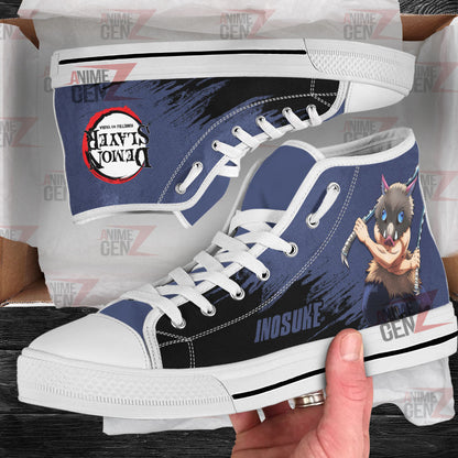 Demon Slayer Inosuke High Top Shoes Custom Anime Shoes