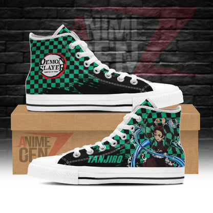 Demon Slayer Kamando Tanjiro High Top Shoes Custom Anime Shoes