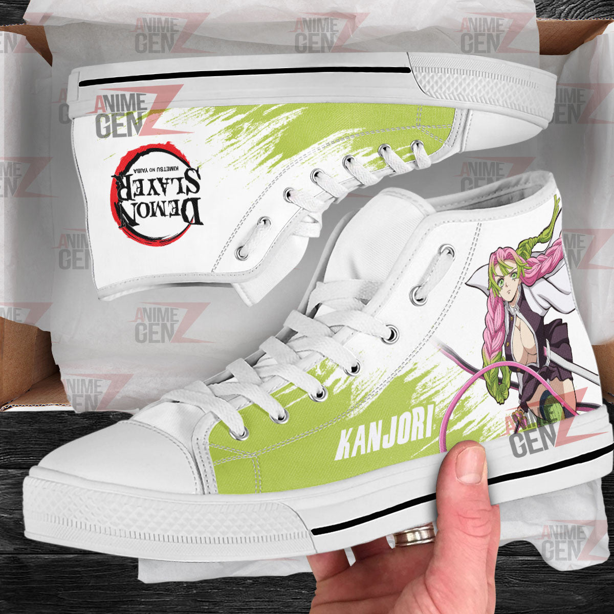 Demon Slayer Kanjori High Top Shoes Custom Anime Shoes
