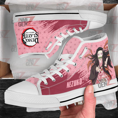 Demon Slayer Nezuko High Top Shoes Custom Anime Shoes