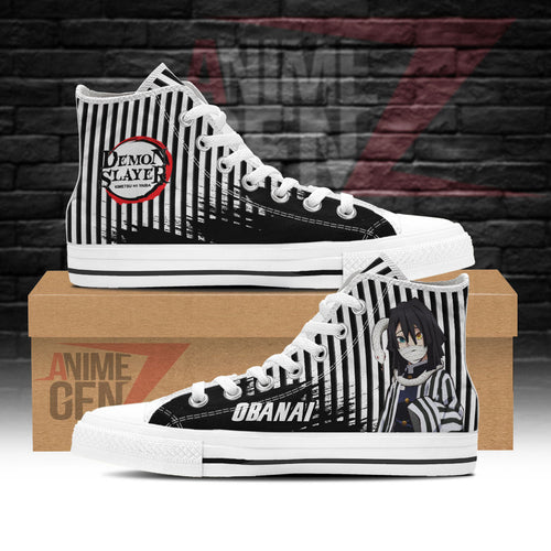 Demon Slayer Obanai Iguro High Top Shoes Custom Anime Shoes