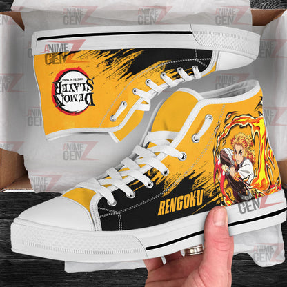 Demon Slayer Rengoku High Top Shoes Custom Anime Shoes