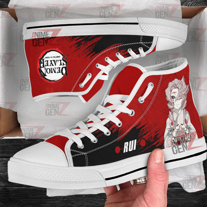 Demon Slayer Rui High Top Shoes Custom Anime Shoes