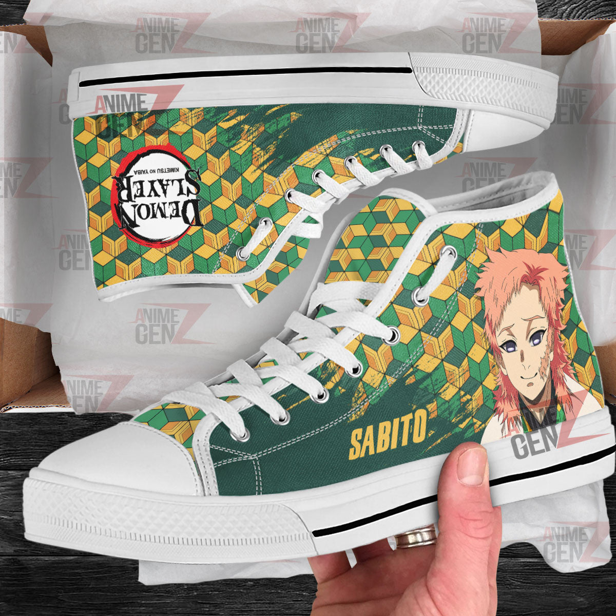 Demon Slayer Sabito High Top Shoes Custom Anime Shoes