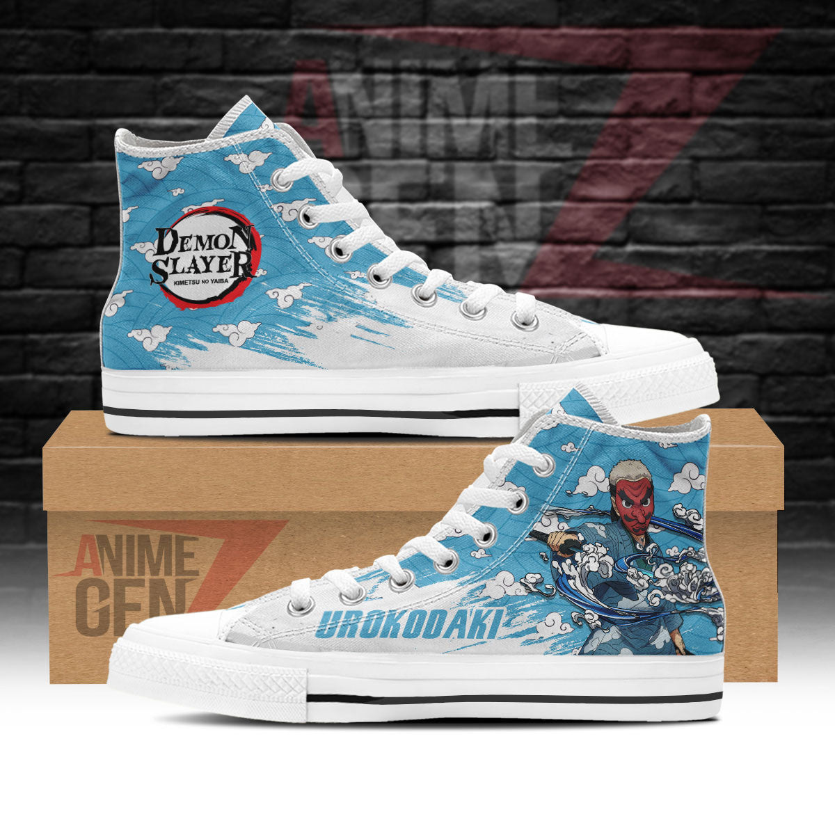 Demon Slayer Sakonji Urokodaki High Top Shoes Custom Anime Shoes