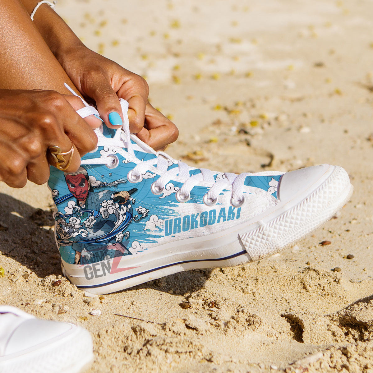 Demon Slayer Sakonji Urokodaki High Top Shoes Custom Anime Shoes
