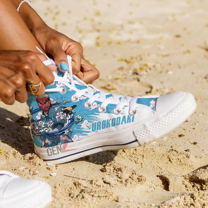 Demon Slayer Sakonji Urokodaki High Top Shoes Custom Anime Shoes
