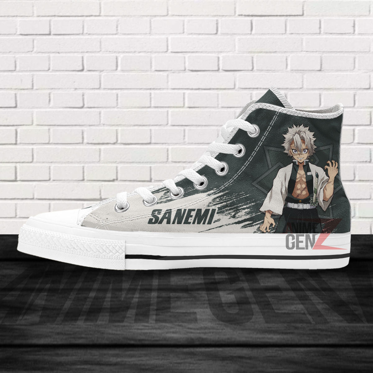 Demon Slayer Sanemi Shinazugawa High Top Shoes Custom Anime Shoes