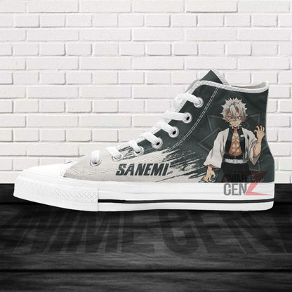 Demon Slayer Sanemi Shinazugawa High Top Shoes Custom Anime Shoes
