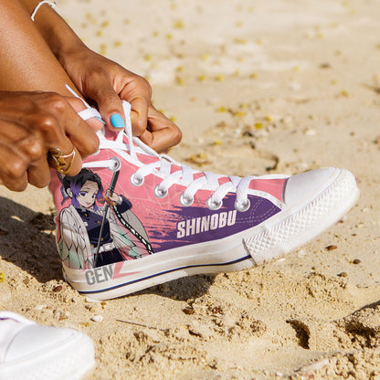 Demon Slayer Shinobu High Top Shoes Custom Anime Shoes