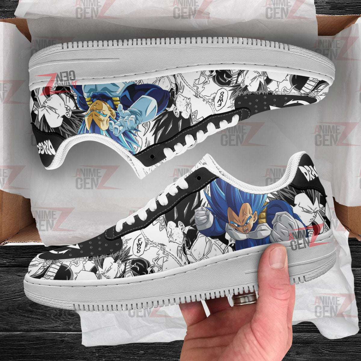 Dragon Ball Vegeta Blue Sneakers Air Sneakers Custom Anime Shoes