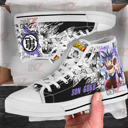 Dragon Ball Goku Ultra Instinct High Top Shoes Custom Anime Sneakers