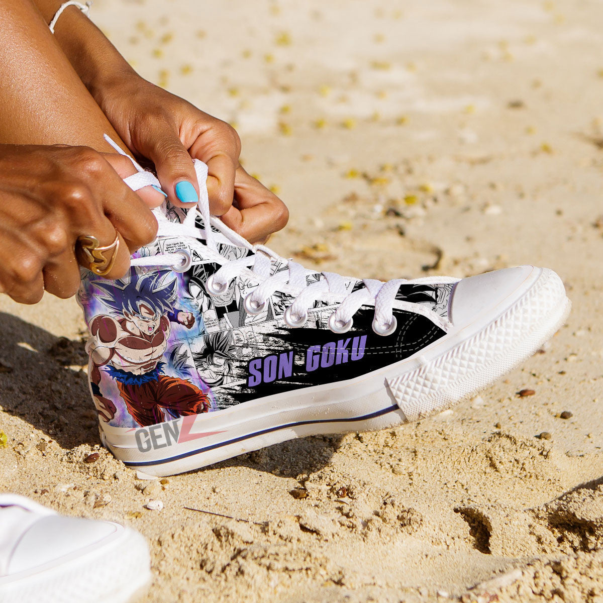 Dragon Ball Goku Ultra Instinct High Top Shoes Custom Anime Sneakers