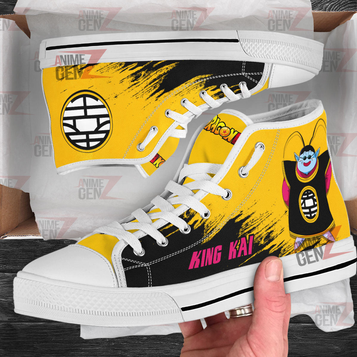 Dragon Ball King Kai High Top Shoes Vegeta Super Saiyan Custom Anime Sneakers