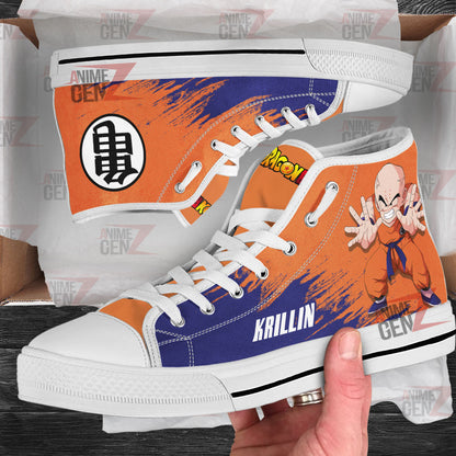 Dragon Ball Krillin High Top Shoes Vegeta Super Saiyan Custom Anime Sneakers