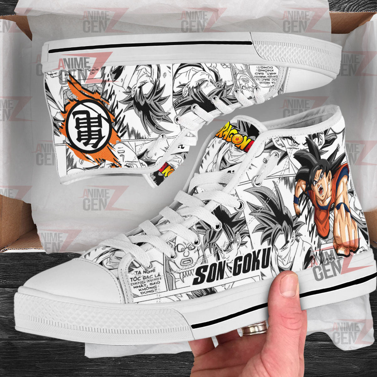 Dragon Ball Son Goku High Top Shoes Custom Anime Sneakers