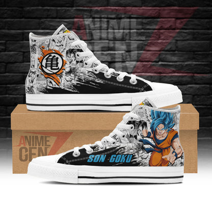 Dragon Ball Son Goku Super Saiyan High Top Shoes Custom Anime Sneakers