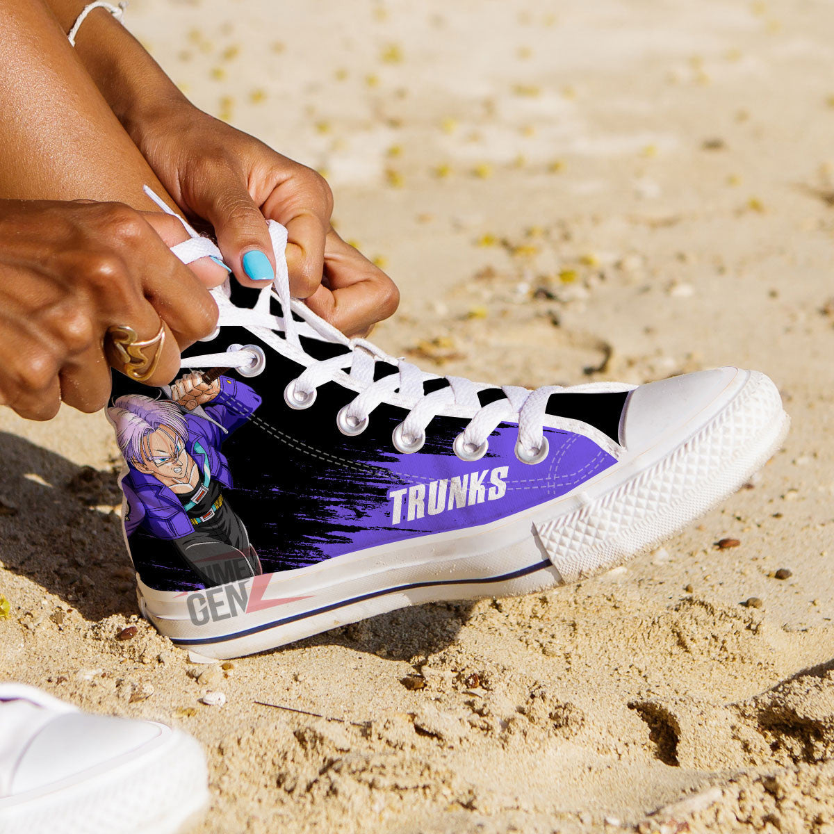 Dragon Ball Trunks High Top Shoes Vegeta Super Saiyan Custom Anime Sneakers