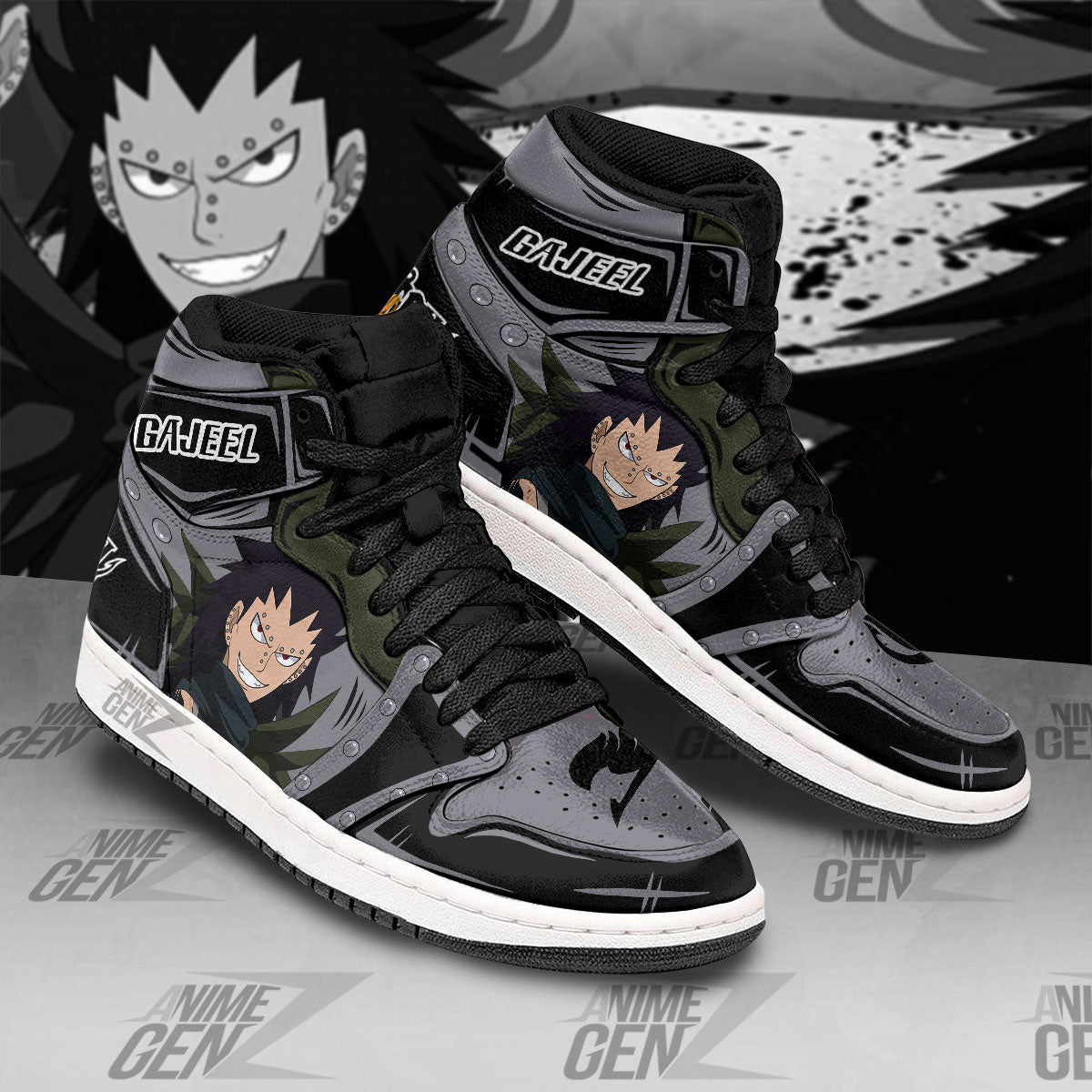 JD Sneakers Fairy Tail Gajeel Custom Anime Shoes