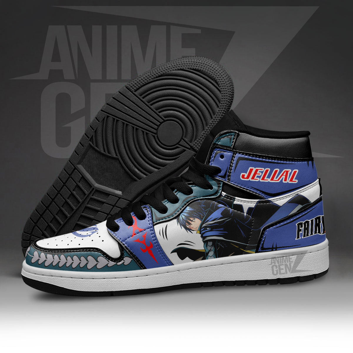 JD Sneakers Fairy Tail Jellal Custom Anime Shoes