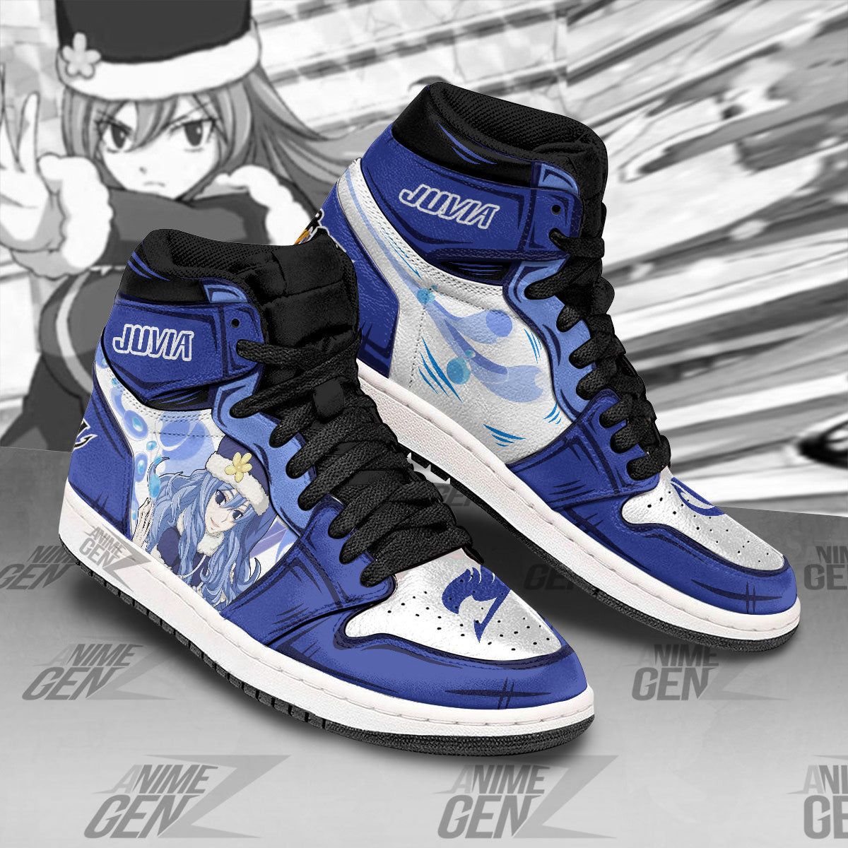 JD Sneakers Fairy Tail Juvia Custom Anime Shoes
