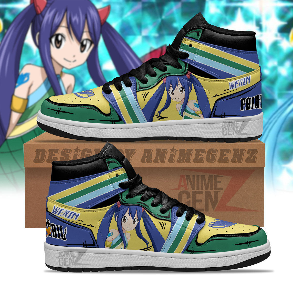 JD Sneakers Fairy Tail Wendy Custom Anime Shoes
