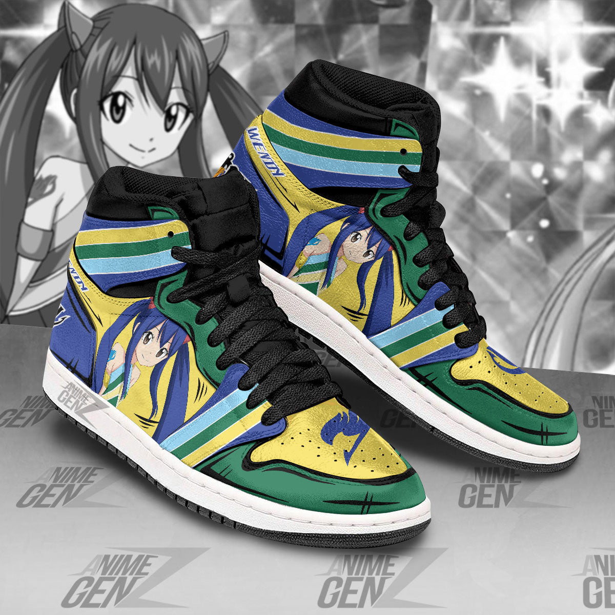 JD Sneakers Fairy Tail Wendy Custom Anime Shoes