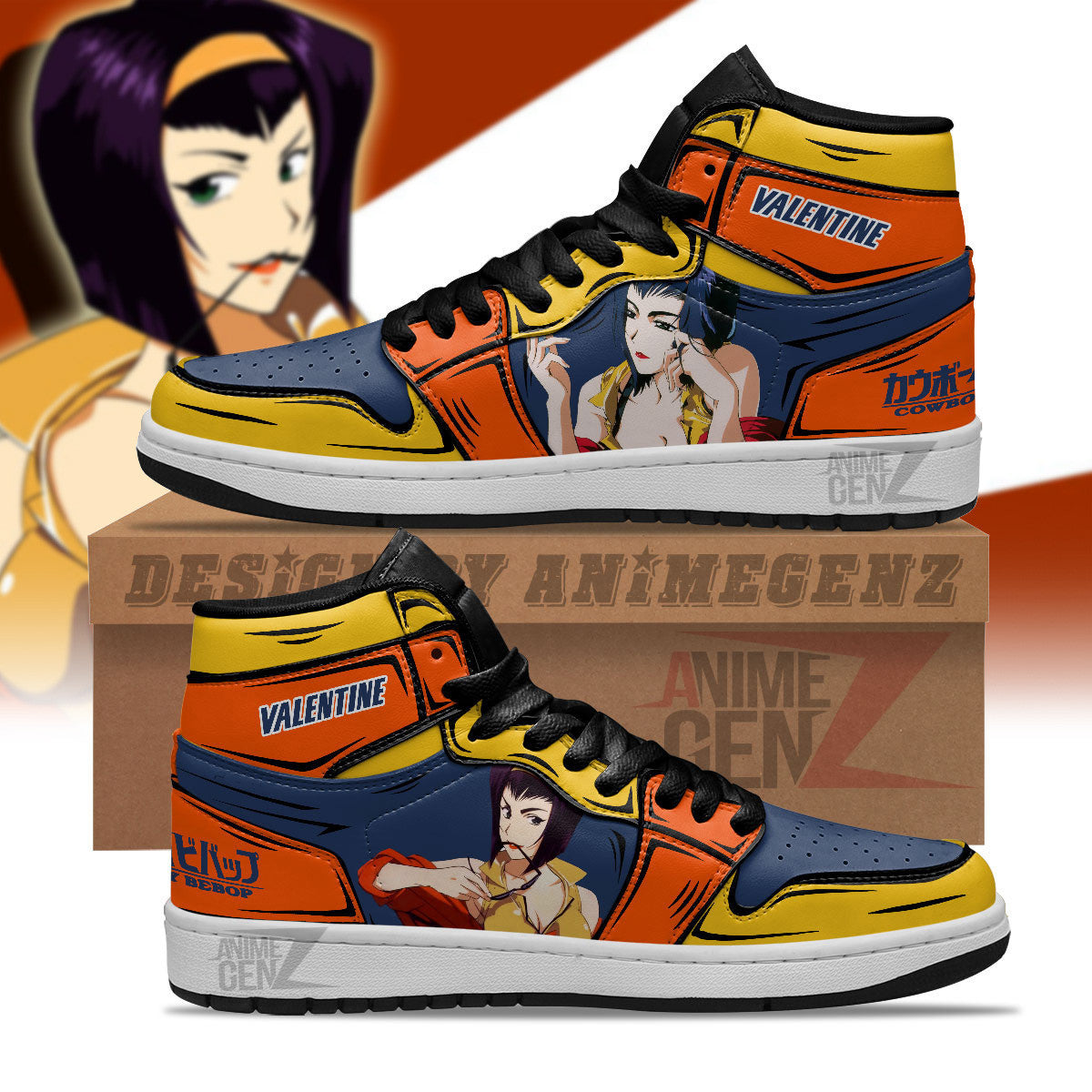 Cowboy Bebop Faye Valentine JD Sneakers Custom Anime Shoes