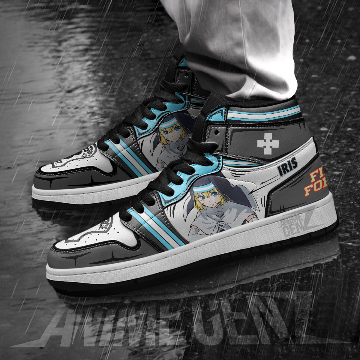 JD Sneakers Fire Force Iris Custom Anime Shoes