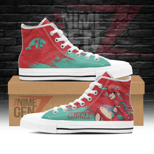 Legend Of Zelda Mipha High Top Shoes Custom Anime Shoes