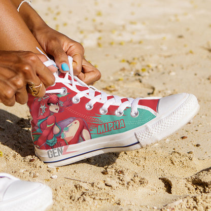 Legend Of Zelda Mipha High Top Shoes Custom Anime Shoes