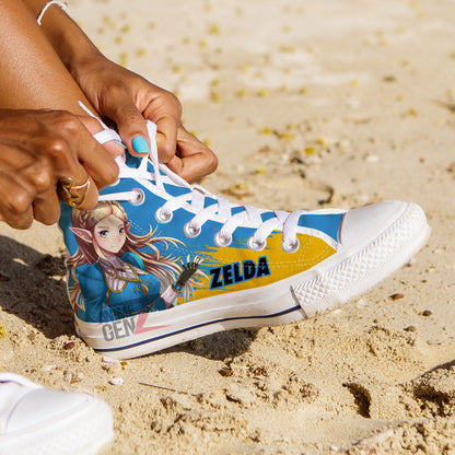 Legend Of Zelda Princess Zelda High Top Shoes Custom Anime Shoes