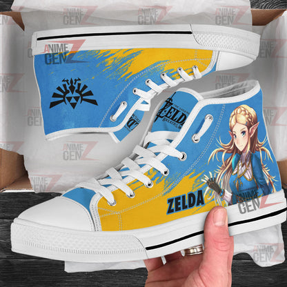 Legend Of Zelda Princess Zelda High Top Shoes Custom Anime Shoes