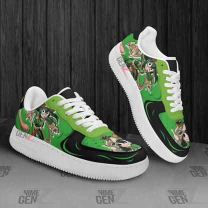 BNHA Asui Tsuyu Air Sneakers Custom Anime Shoes