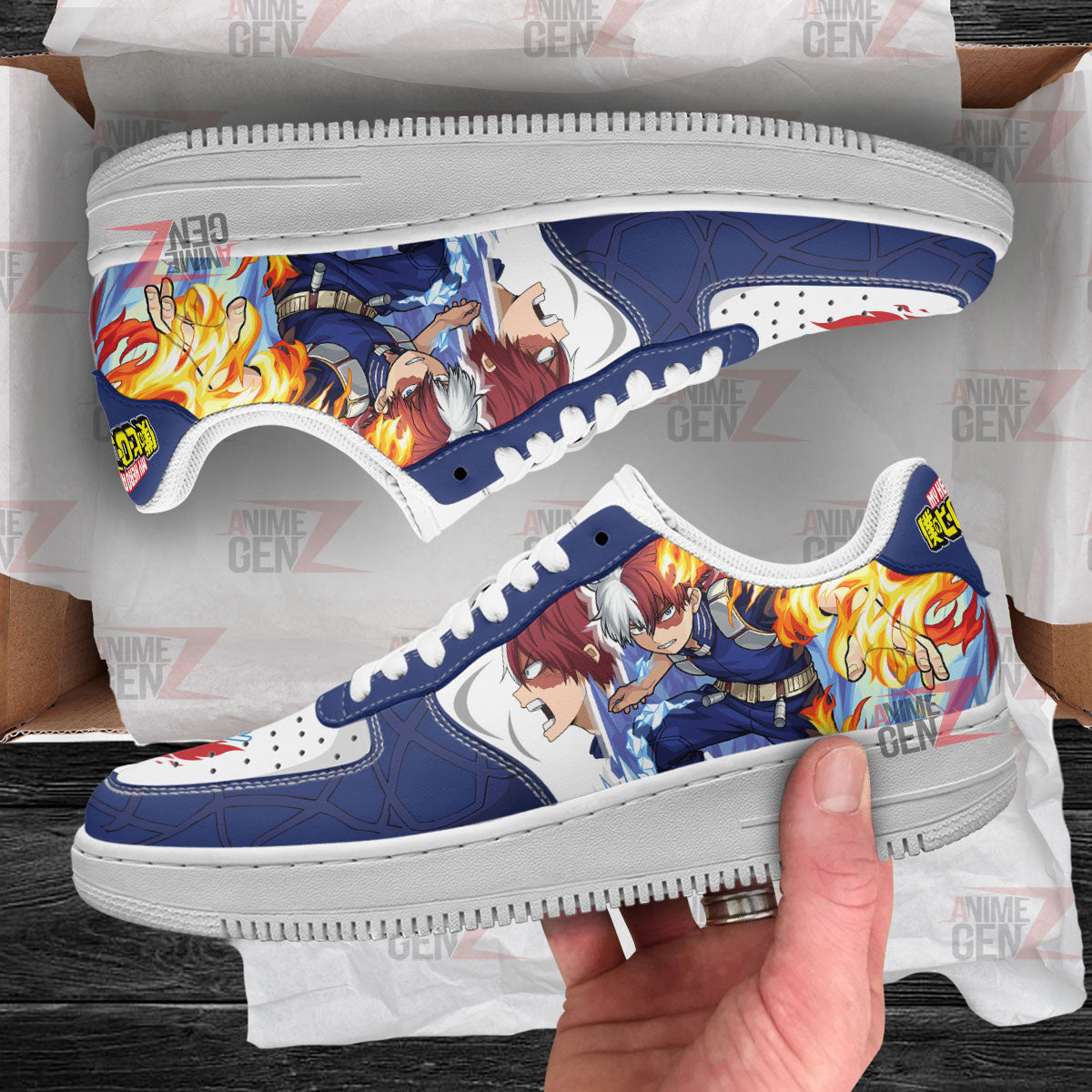 BNHA Asui Tsuyu Air Sneakers Custom Anime Shoes