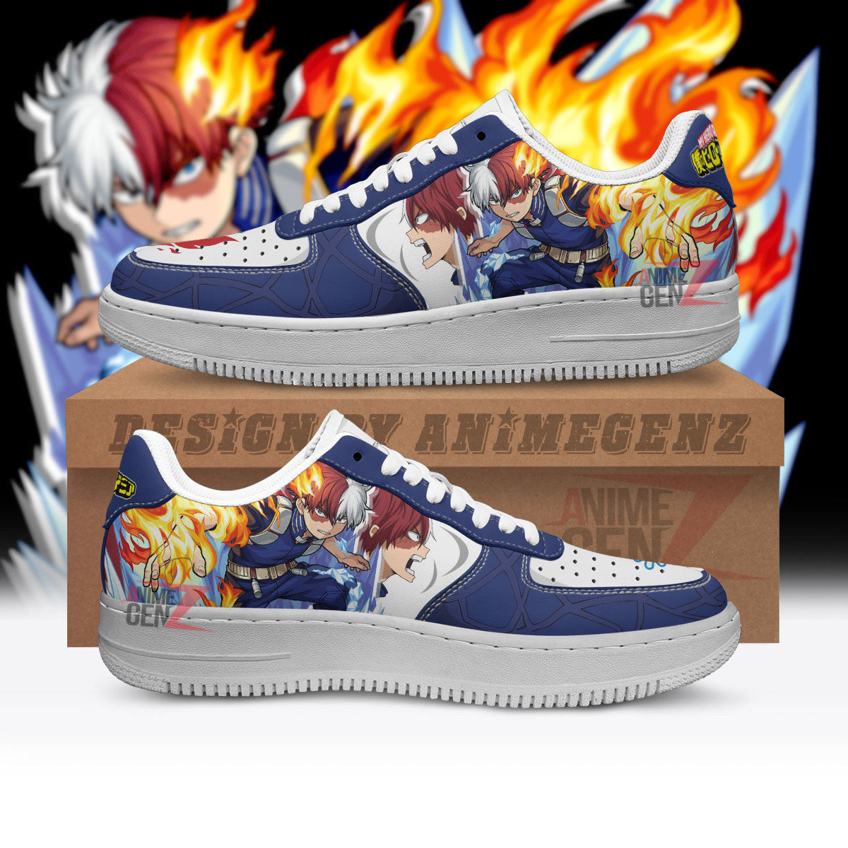 BNHA Asui Tsuyu Air Sneakers Custom Anime Shoes