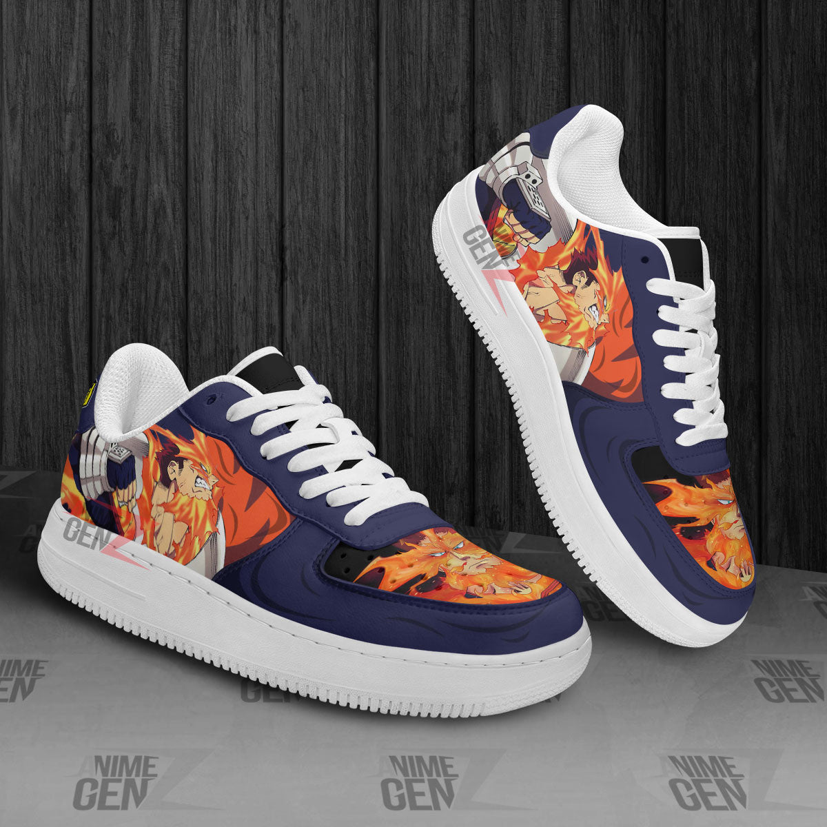 BNHA Enji Todoroki Endeavor Air Sneakers Custom Anime Shoes