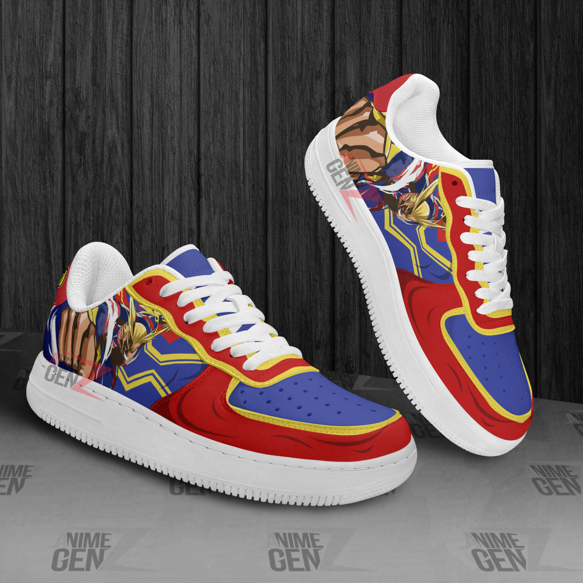BNHA Toshinori Yagi - All Might Air Sneakers Custom Anime Shoes